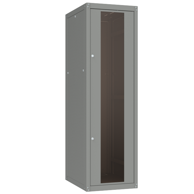 NT BASIC.2 18-68.GF13.SD2.BF23 G Шкаф 19" напольный, 18U 600*800, дверь со стеклом, серый (2ч)